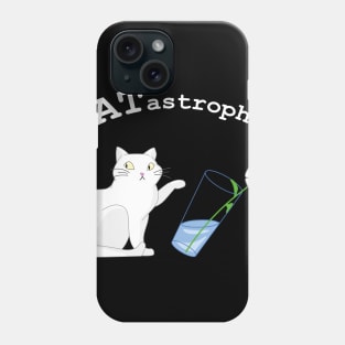 CATastrophic, cat tipping glass Phone Case