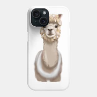 Cute Alpaca Drawing Phone Case