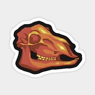 Neon Sheep Skull Magnet