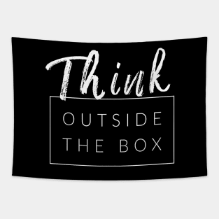 Think Outside The Box Tapestry