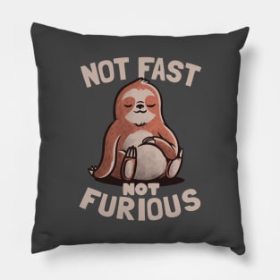 Not Fast Not Furious Lazy Cute Sloth Gift Pillow