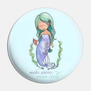 Make Waves Mermaid Pin