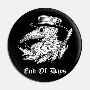 Plague Doctor End of Days Halloween Black Death Pin