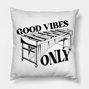 Vintage Good Vibes Only // Funny Vibraphone Player // Retro High School Marching Band Pillow