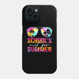 Schools Out For Summer Last Day Of School Teacher Tie Dye Phone Case