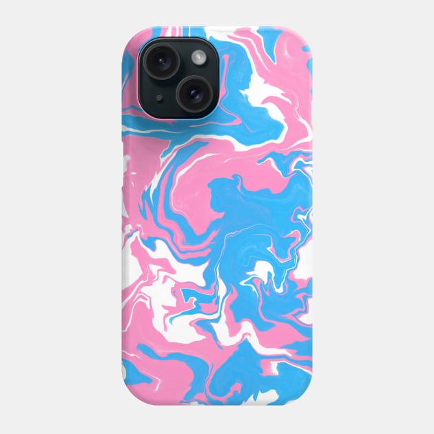 Proud Trans Transexual LGBTQ Pride Colors Aesthetic Marble Pattern v2 Phone Case by Teeworthy Designs