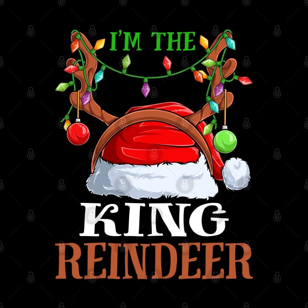 Im The King Reindeer Christmas Funny Pajamas Funny Christmas Gift by intelus