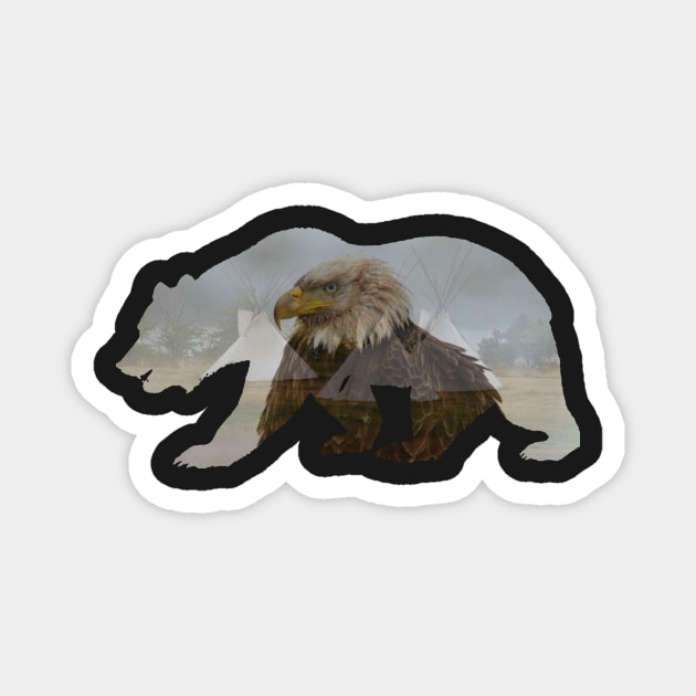 The Grizzly, Eagle and Lodges Magnet by Whisperingpeaks