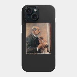 self portrait with palette - Max Liebermann Phone Case