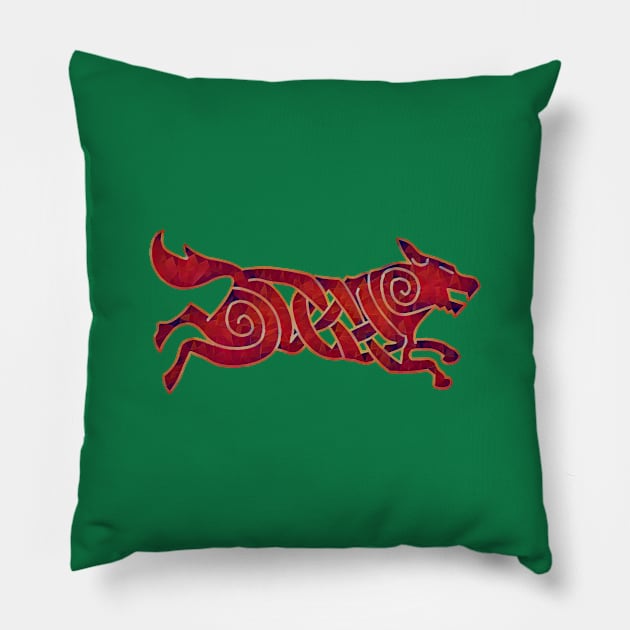 Celtic Wolf II Pillow by LordNeckbeard