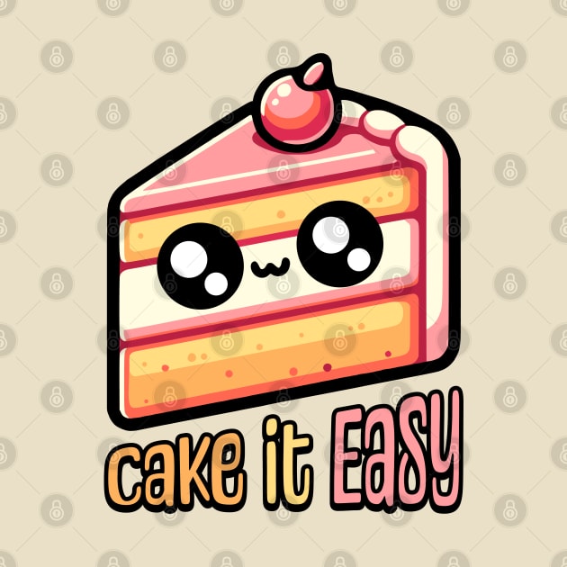 Cake It Easy! Cute Cake Pun by Cute And Punny