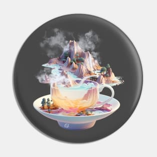 Dreamlike surreal fantasy of a cup of tea Pin