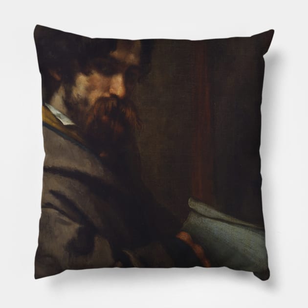 Alphonse Promayet by Gustave Courbet Pillow by Classic Art Stall