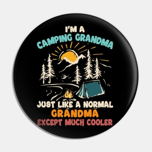Cool Camping Grandma Pin