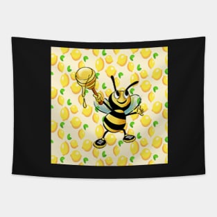 Lemon & Bee Cute Mother's Day Gift Ideas: Fruit pattern Happy Inspirational Design Save the Bees Tapestry