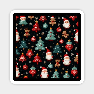 It's  time for cute Christmas patterns with Santa claus Magnet