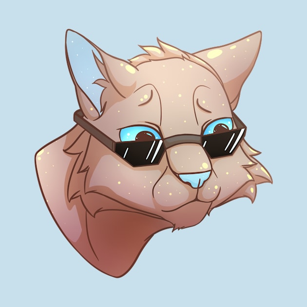 Cat with glasses by HEllRas