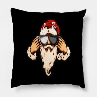 santa with cofee Pillow