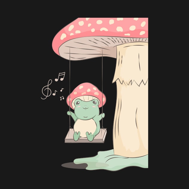 Cottagecore Aesthetic Kawaii Frog Mushroom Music by Alex21