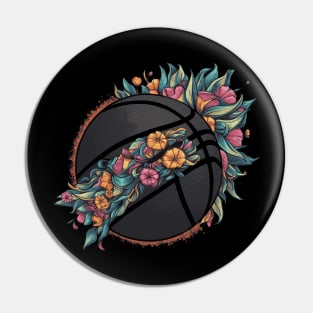 boho floral flowers for basketball player and lover Pin