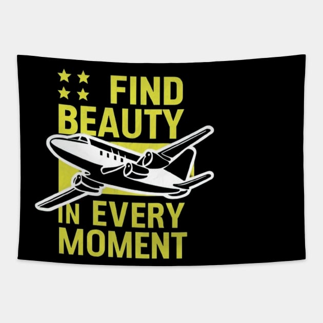 Diseño de Avión con frase motivacional Tapestry by Retro-Vintage0