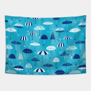 Blue April Showers Tapestry