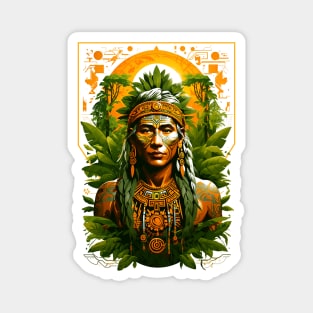 Native american Indian Warrior Magnet