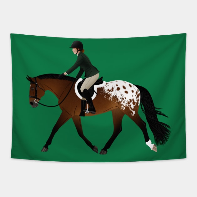 Appaloosa Horse and Rider - Equine Rampaige Tapestry by Equine Rampaige