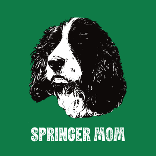 Springer Mom Springer Spaniel Design T-Shirt