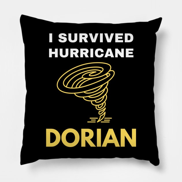 I survived the Wrath of Hurricane Dorian Pillow by Nomad ART