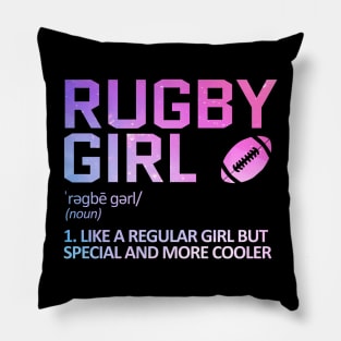 rugby girl Pillow