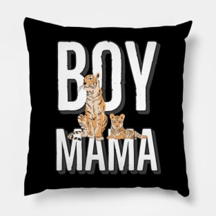 Boy mamma tiger print Pillow