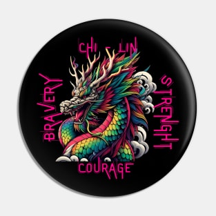 Traditional Chinese Chi-Lin Dragon Pin