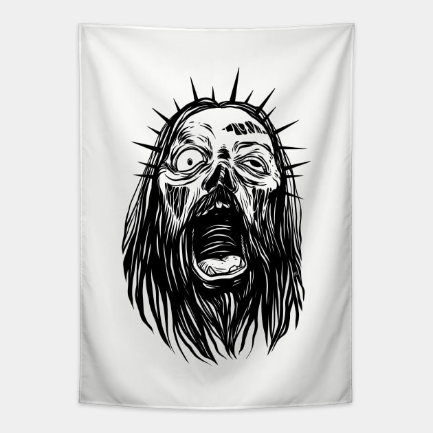 zombie jesus. Jesus Zombie. zombie christ day Tapestry by OccultOmaStore