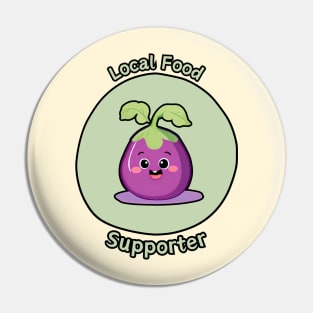 Local Food Supporter - Eggplant Pin