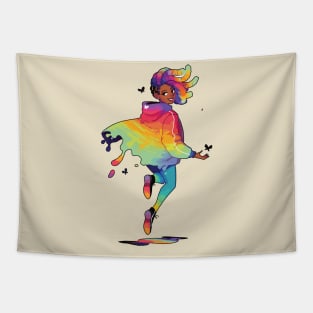 Raincoat rainbow Tapestry