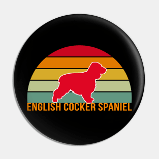 English Cocker Spaniel Vintage Silhouette Pin