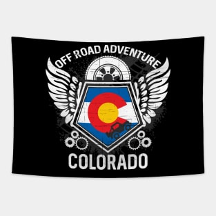 Colorado State Flag Off Road T-Shirt 4x4 Mudding Grunge Tapestry