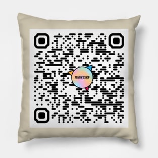 QR Code To Armun's Redbubble Shop Pillow