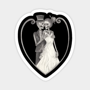 Couple love wedding skull. Magnet