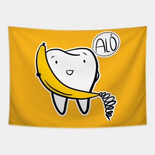 Molar with banana phone Tapestry