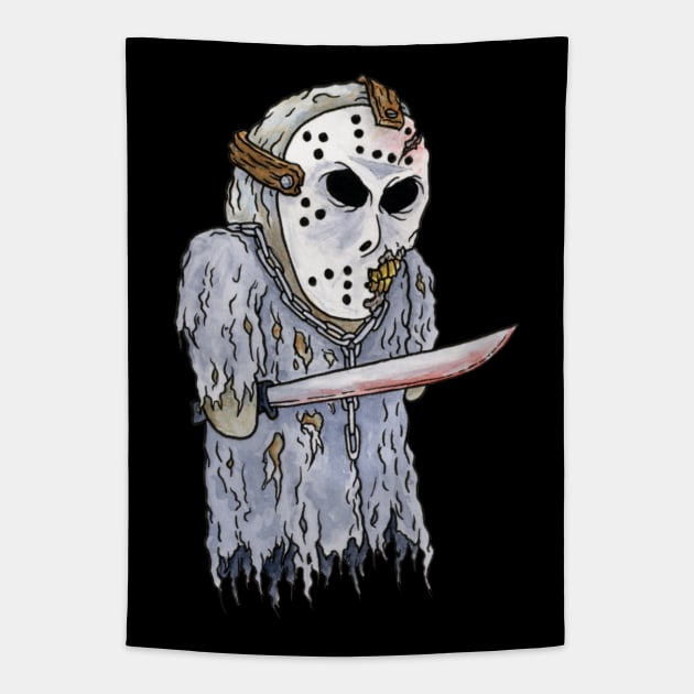 Jason Voorhees, Friday the 13th - Horror Hand Puppet Tapestry by ScottBokma