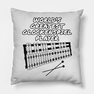 World's Greatest Glockenspiel Player, Percussionist Percussion Teacher Funny Pillow