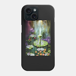 Misty Morning Lily Pond Phone Case