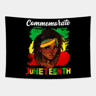 Juneteenth Afro Woman Black Queen African American Tapestry