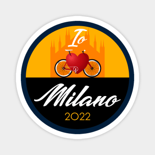 Io ❤️🚲 Milano (Yellow) Magnet