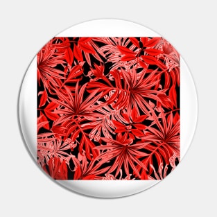 Red Leaf Fashion Print Pin