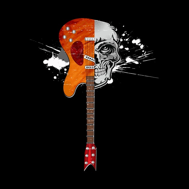 Skull Guitar Design by vpdesigns