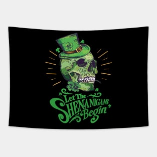 Let the Shenanigans Begin - Blarney Skull Tapestry