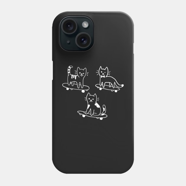 Cats on Skateboards Funny Cute Skateboarding Gift Phone Case by Mesyo